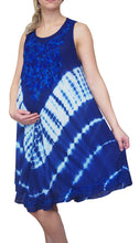 Load image into Gallery viewer, L'Affair Ladies Umbrella Cut Maternity Pregnancy Floral Print Sleeveless Lightweight Casual Beach Summer Dress (Midnight Blue Floral, One Size)