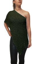 Load image into Gallery viewer, Popcorn Style Crochet Poncho - Olive