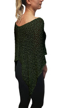 Load image into Gallery viewer, Popcorn Style Crochet Poncho - Olive