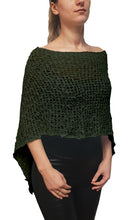 Load image into Gallery viewer, Popcorn Style Crochet Poncho - Olive