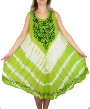 Load image into Gallery viewer, Ladies Umbrella Cut One Size Floral Print Sleeveless Dress