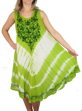 Load image into Gallery viewer, Ladies Umbrella Cut One Size Floral Print Sleeveless Dress
