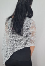 Load image into Gallery viewer, Popcorn Style Crochet Poncho - Powder Blue