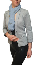 Load image into Gallery viewer, Popcorn Style Crochet Poncho - Powder Blue