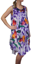 Load image into Gallery viewer, L'Affair Ladies Umbrella Cut Maternity Pregnancy Floral Print Sleeveless Lightweight Casual Beach Summer Dress (Purple Flower, One Size)