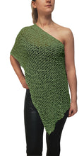 Load image into Gallery viewer, Popcorn Style Crochet Poncho - Sage Green