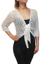 Load image into Gallery viewer, Popcorn Style Shrug - White