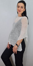 Load image into Gallery viewer, Crochet Lace Knit Small Poncho - White