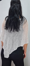 Load image into Gallery viewer, Crochet Lace Knit Small Poncho - White
