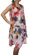 Load image into Gallery viewer, L'Affair Ladies Umbrella Cut Maternity Pregnancy Floral Print Sleeveless Lightweight Casual Beach Summer Dress (Watermelon Tie Dye, One Size)