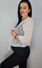 Load image into Gallery viewer, Popcorn Style Shrug - White