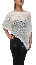 Load image into Gallery viewer, Popcorn Style Crochet Poncho - White