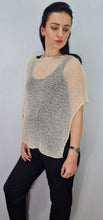 Load image into Gallery viewer, Crochet Lace Knit Small Poncho - Cream