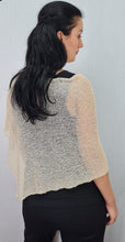 Load image into Gallery viewer, Crochet Lace Knit Small Poncho - Cream