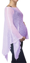 Load image into Gallery viewer, Crochet Lace Knit Batwing Poncho - Lilac