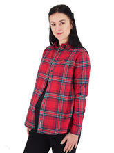 Load image into Gallery viewer, Flannel Shirts 100% Cotton Checked Red/Forest Green
