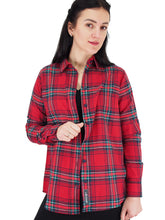 Load image into Gallery viewer, Flannel Shirts 100% Cotton Checked Red/Forest Green
