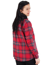 Load image into Gallery viewer, Flannel Shirts 100% Cotton Checked Red/Forest Green
