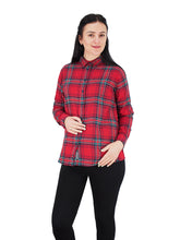 Load image into Gallery viewer, Flannel Shirts 100% Cotton Checked Red/Forest Green
