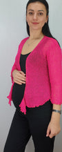 Load image into Gallery viewer, Crochet Lace Net Shrug - Hot Pink
