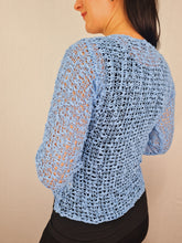 Load image into Gallery viewer, Popcorn Style Cardigan - Mid Blue
